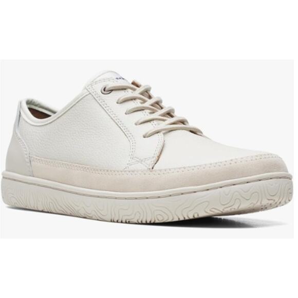 Clarks Men\'s Hodson Lace Sneaker Ivory Leather Size 12M main image 7